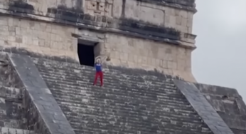 Tourist climbs ancient Mayan pyramid in Mexico, gets booed because it’s forbidden